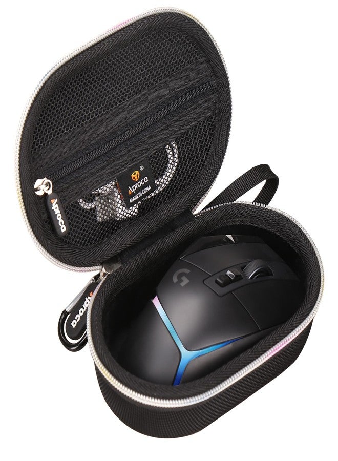 ابروكا حقيبة تخزين صلبة محمولة سوداء من أبروكا، مخصصة لماوس لوجيتك G502 X Plus Lightspeed اللاسلكي البصري - Image 1